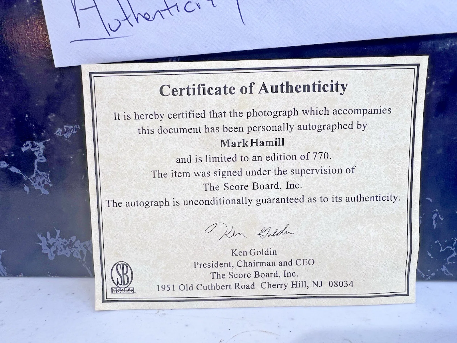 Mark Hamill — 1996 STAR WARS Signed Mark Hamill Lucasfilm Plaque COA 504/770, изображение 5