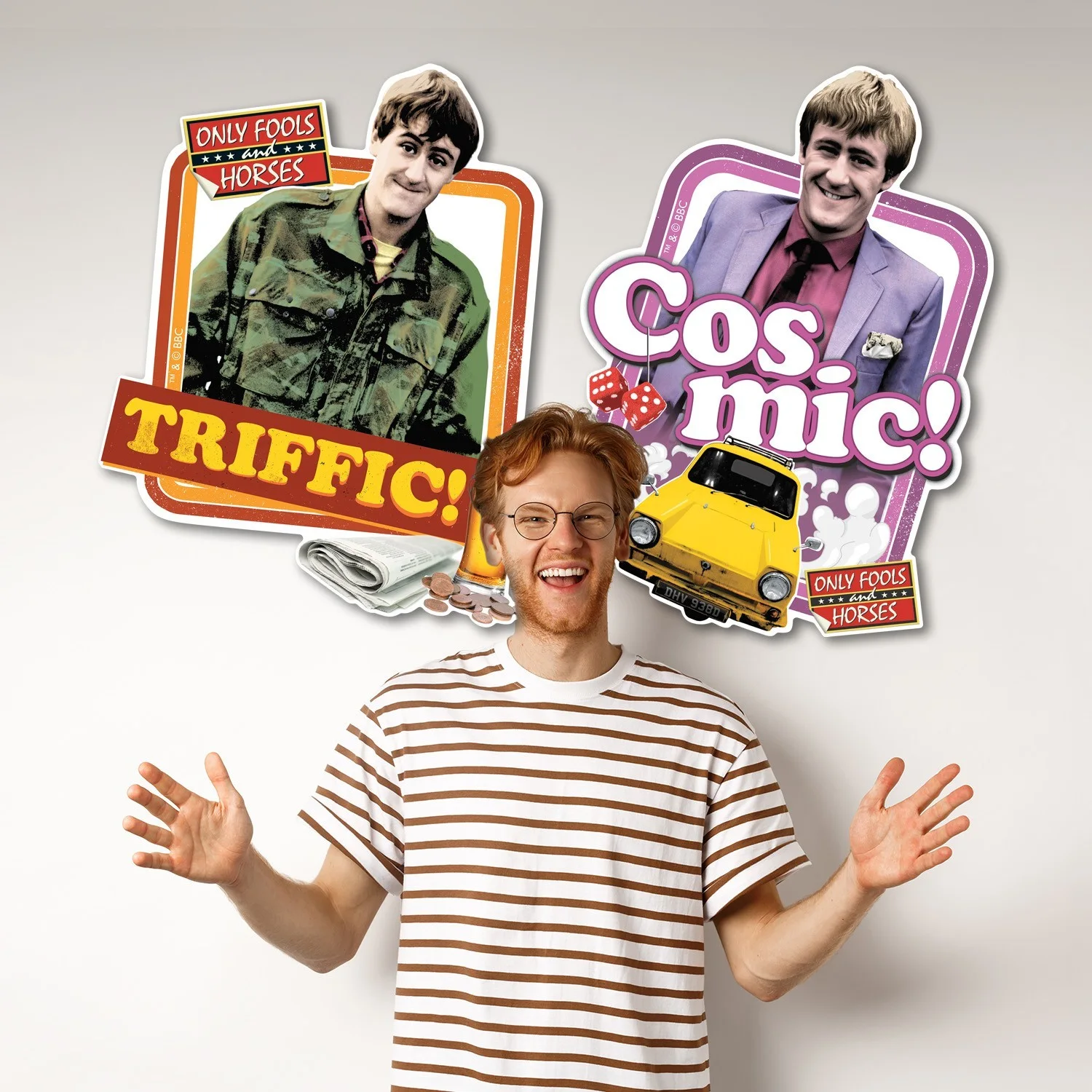 Only Fools and Horses Rodney Cardboard Wall Decor Triffic and Cosmic Pack of 2, изображение 3