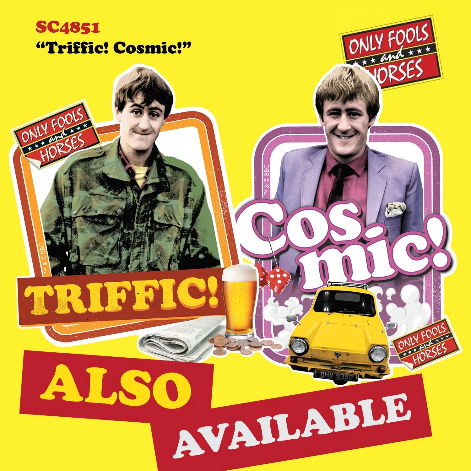 Only Fools and Horses Rodney Cardboard Wall Decor Triffic and Cosmic Pack of 2, изображение 4