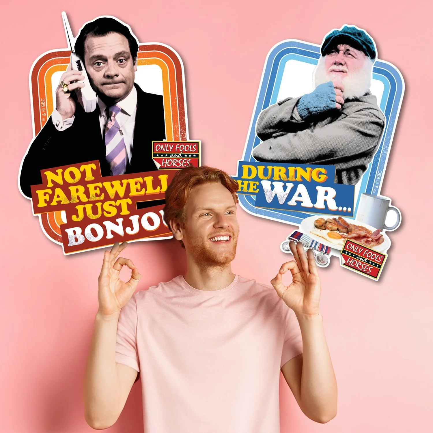 Only Fools and Horses Del Boy and Uncle Albert Cardboard Wall Decor Pack of 2, image 2