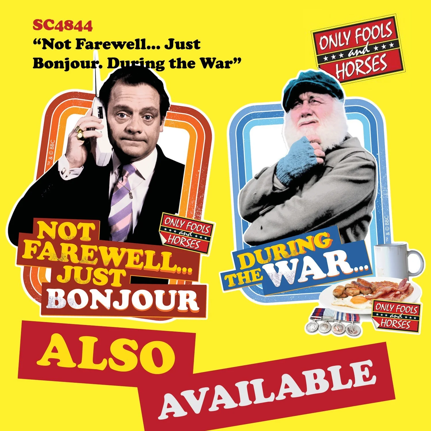 Only Fools and Horses Del Boy and Uncle Albert Cardboard Wall Decor Pack of 2, image 3