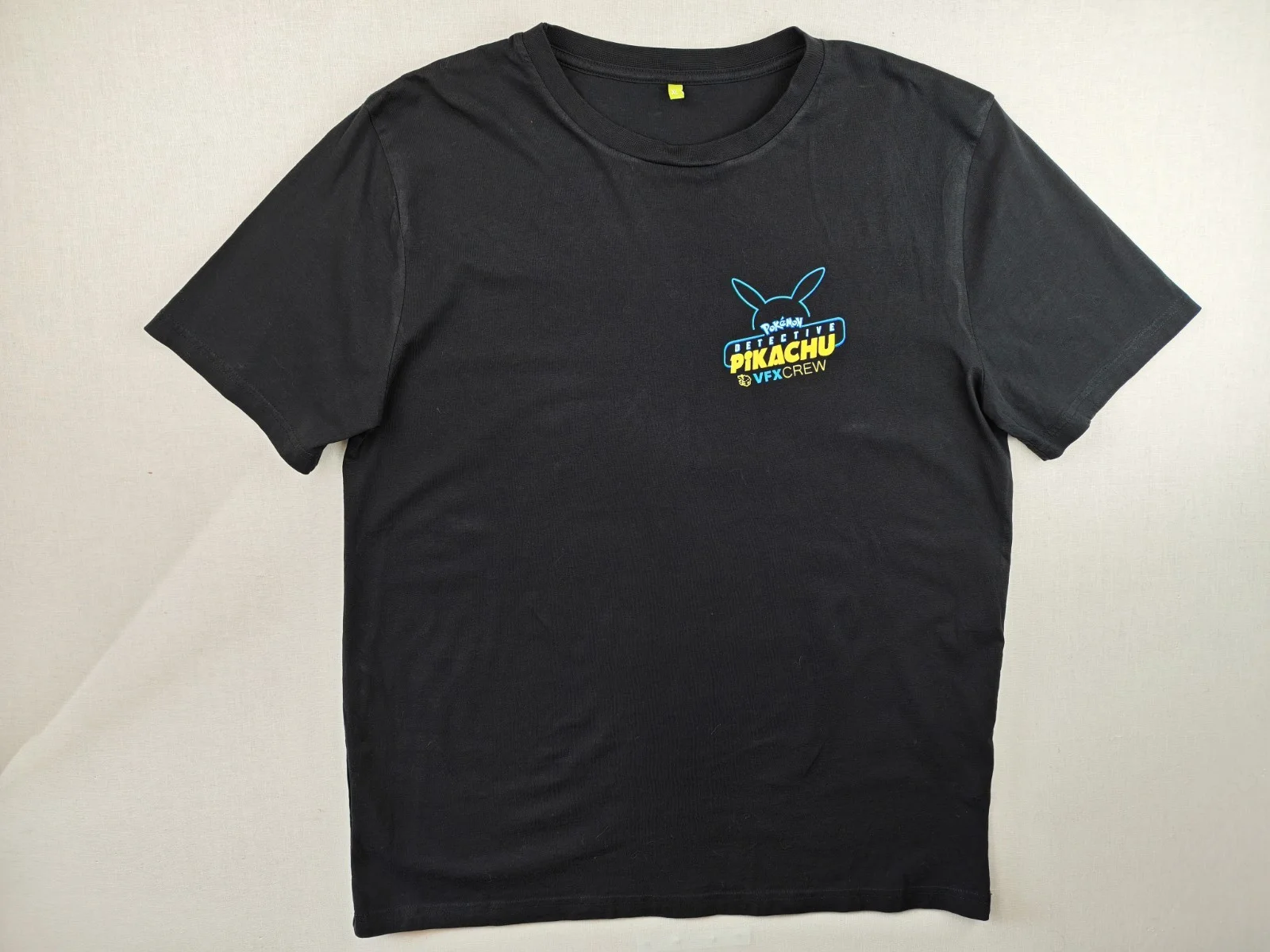 Detective Pikachu VFX CREW T-Shirt Framestore Movie Promo Rare HTF Pokémon XL, изображение 3