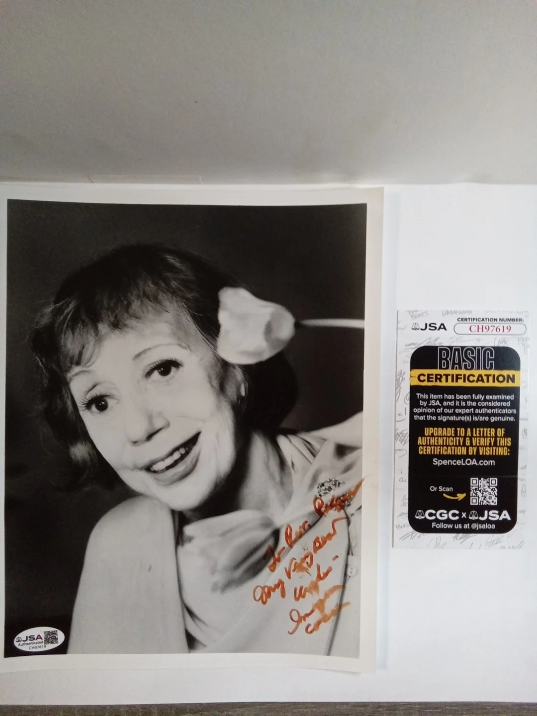 Imogene Coca Emmy Winner Comedy Icon Signed 8x10 Photo JSA, image 3