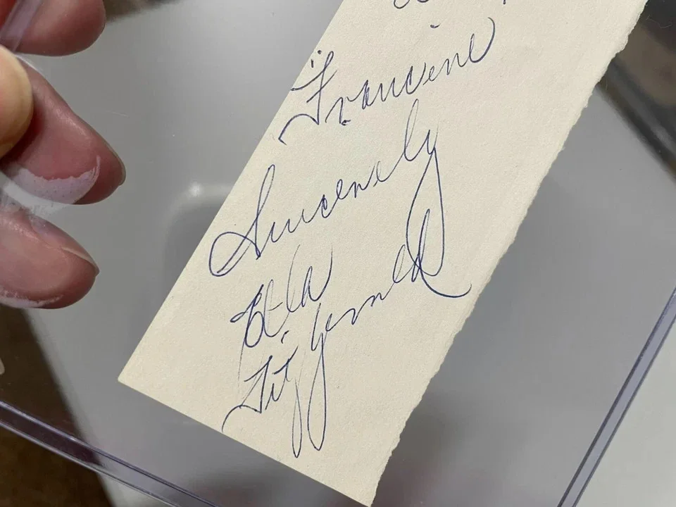 Ella Fitzgerald Signed Autographed Cut, image 2