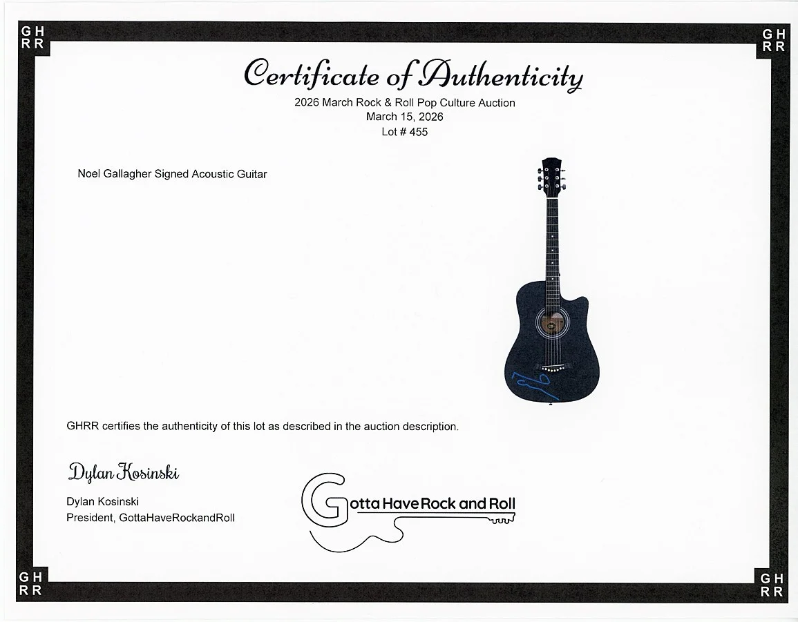 -OASIS- NOEL GALLAGHER GHRR Signed/Autograph/Auto Rock Music Guitar w/COA, изображение 2