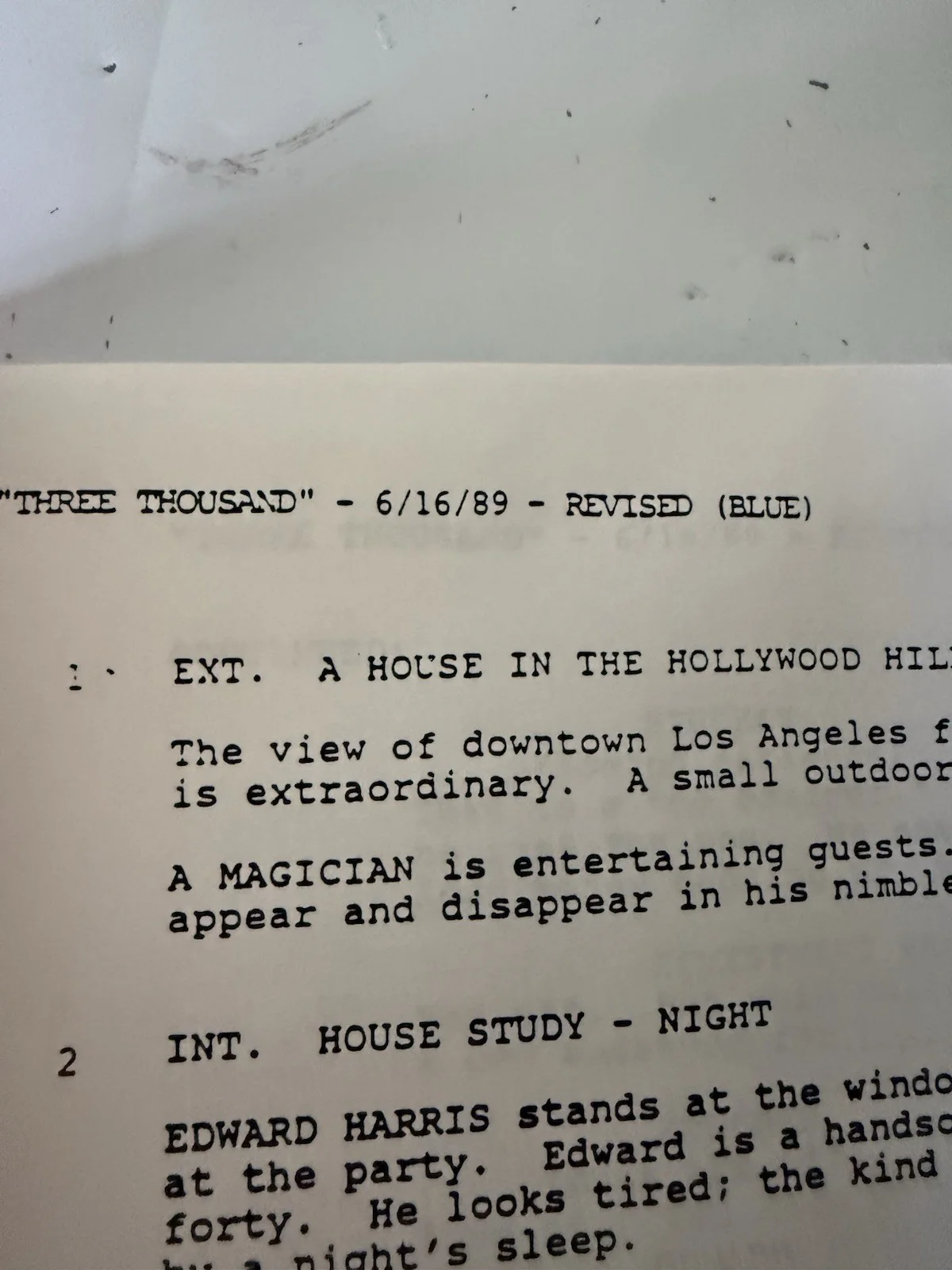 PRETTY WOMAN 1989 Original Screenplay - Rare "3,000" Title Change Transition, image 5