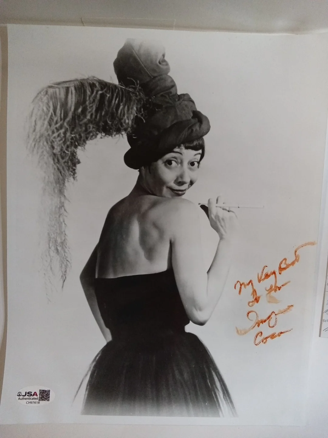 Imogene Coca Signed 8x10 Photo JSA - Your Show Of Shows TV Legend Auto, изображение 2