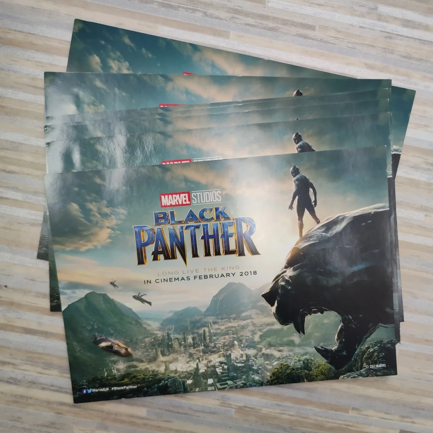 Bundle of 7 Black Panther movie poster - 12" x 16" Chadwick Boseman double sided, изображение 4