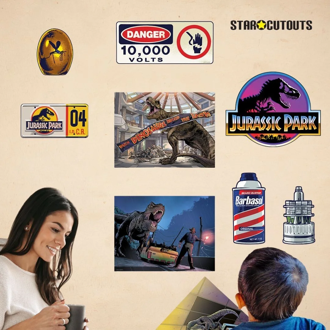 Jurassic Park Room Decoration Pack Cardboard Signs Scenes and Props, image 3
