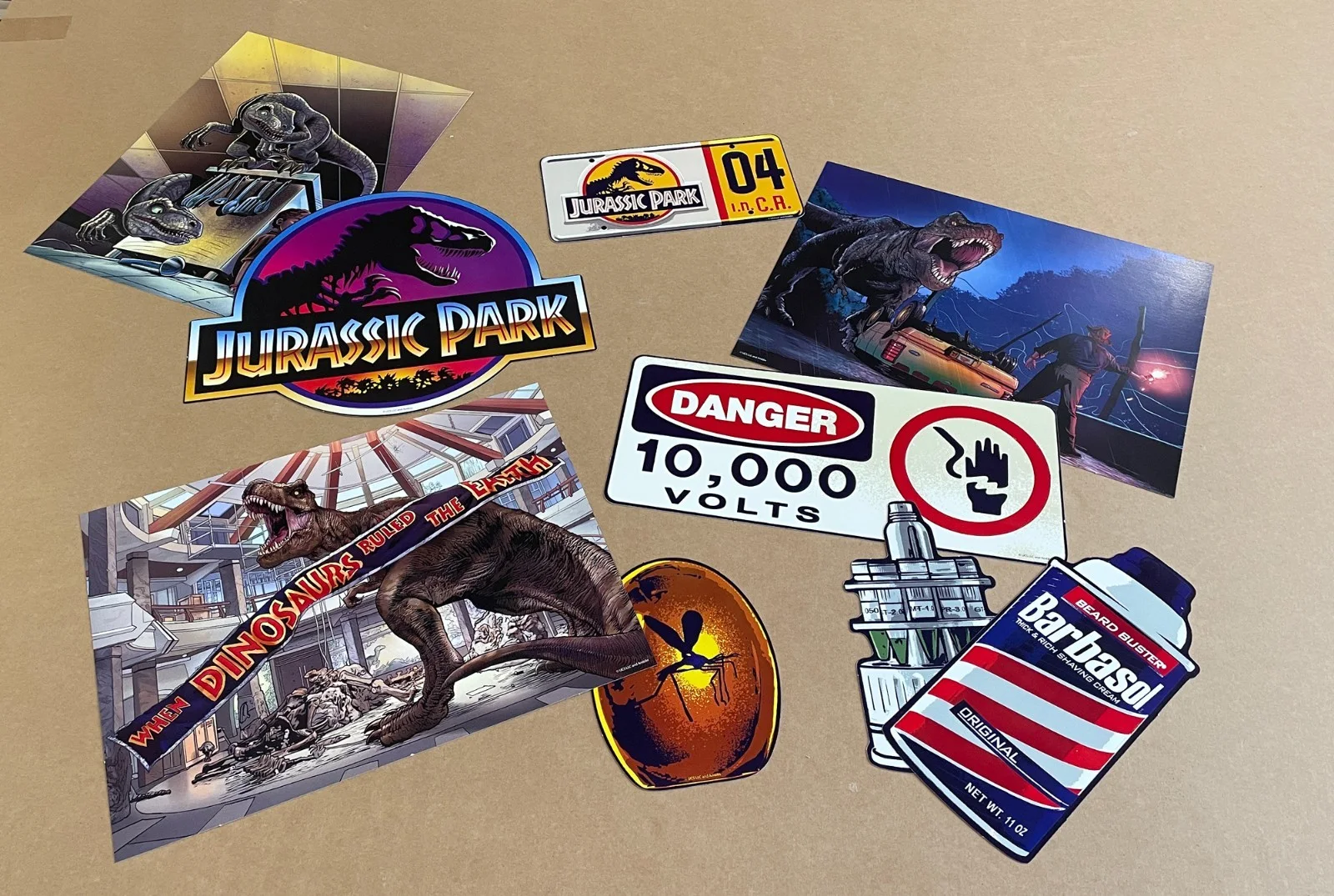 Jurassic Park Room Decoration Pack Cardboard Signs Scenes and Props, image 4