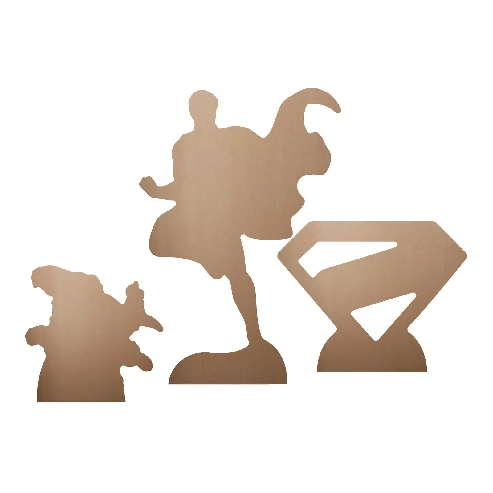 Superman and Logo Cartoon Shelf Top Pack of 3 Mini Desk Standees, image 2