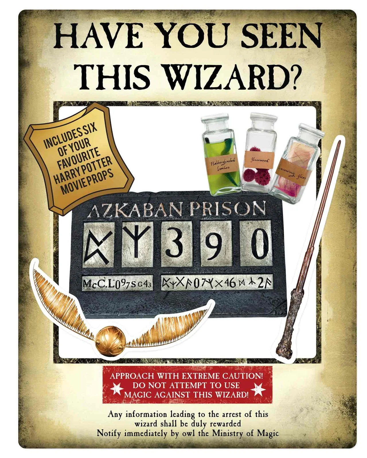 Harry Potter Have you see this Wizard Cardboard Gold Selfie Photo Frame, image 2