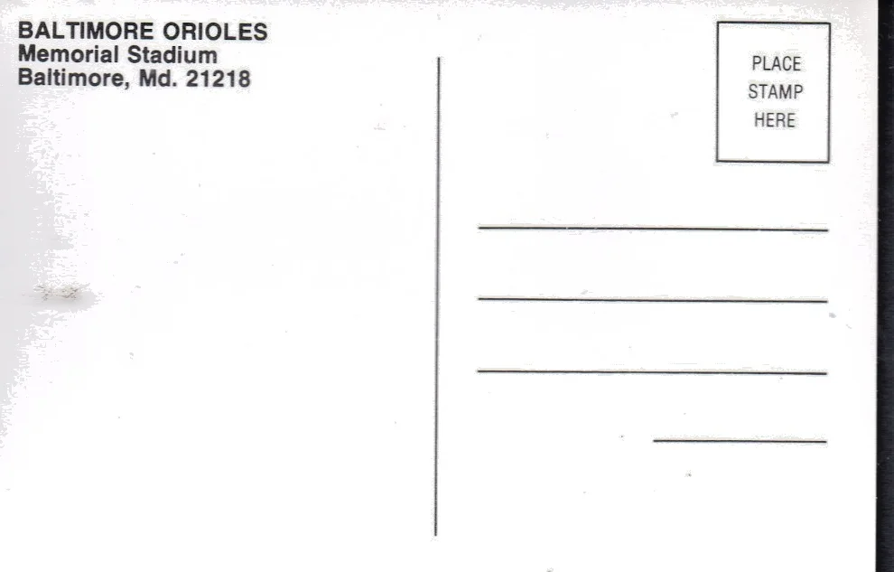 EDDIE MURRAY AUTOGRAPHED HALL OF FAMER BALTIMORE ORIOLES Post Card 3.5x5.5" FI, изображение 2