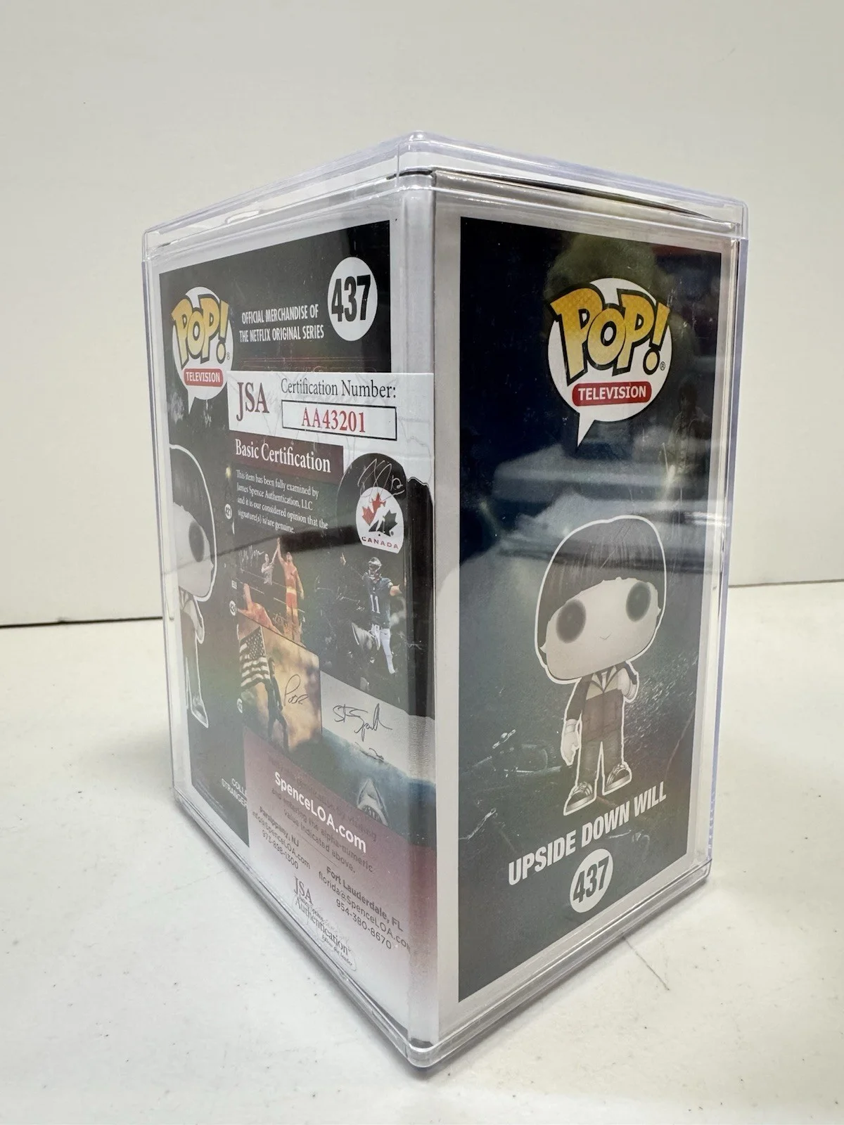 Noah Schnnap — Funko Pop Stranger Things: Upside Down Will #437 Signed By Noah Schnapp JSA NEW, image 3