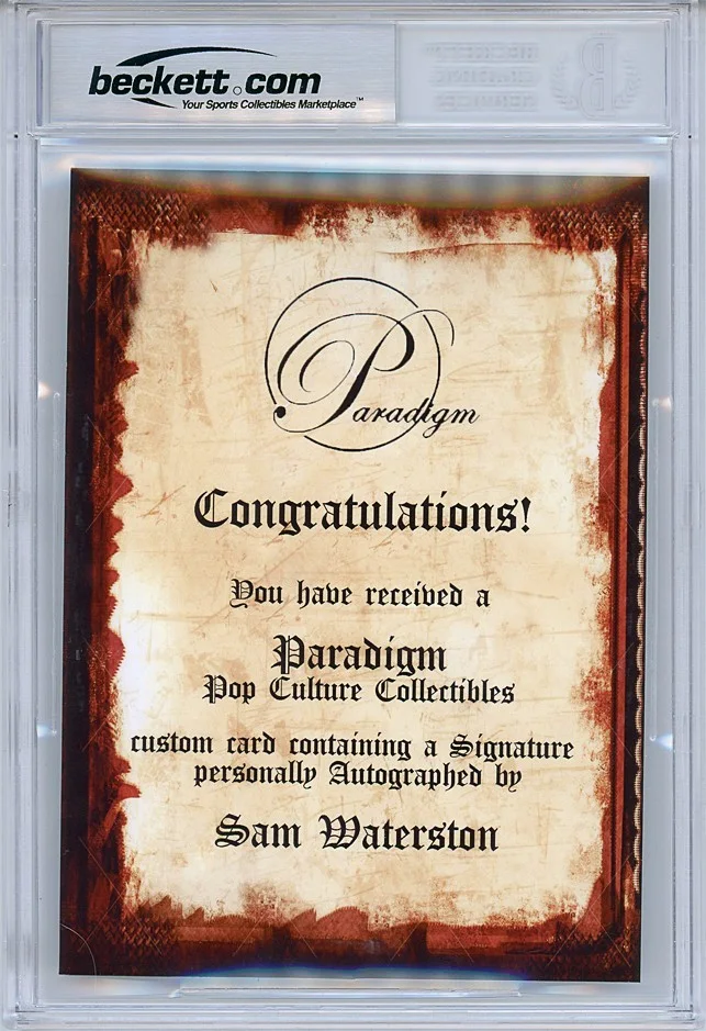 Sam Waterston — LAW & ORDER -SAM WATERSTON- BECKETT BAS Signed/Autograph/Auto 5x7 TV Card, изображение 2