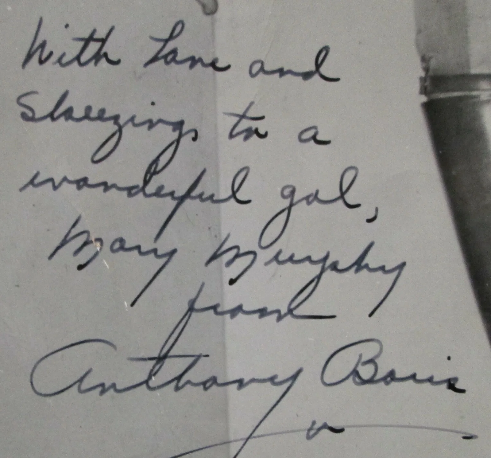 Anthony Boris — Antique Philip Morris Photograph Signed Anthony Boris to Mary Murphy, изображение 2