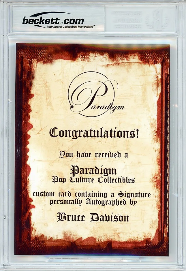 Bruce Davison — -X-MEN-Bruce Davison BECKETT BAS Signed/Autograph/Auto 5x7 MARVEL MCU Movie Card, image 2