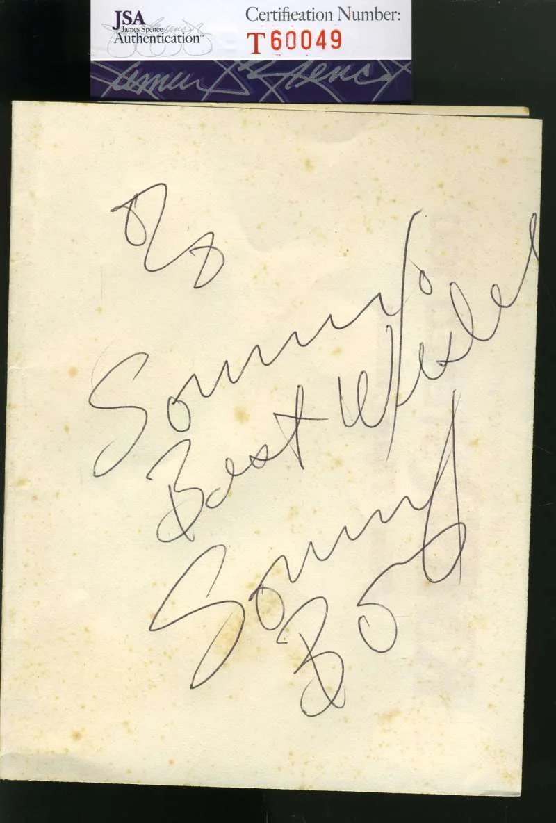 SONNY BONO — Sonny Bono Hand Signed Jsa Coa Album Page Autograph Authentic
