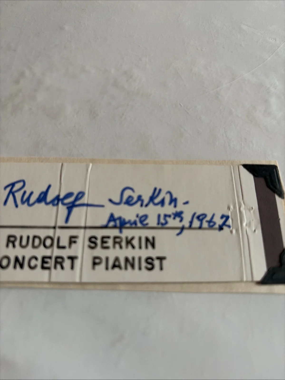 Rudolph Serkin Classical Pianist Autographed Matchbook. Deceased 1991 Rare, изображение 3