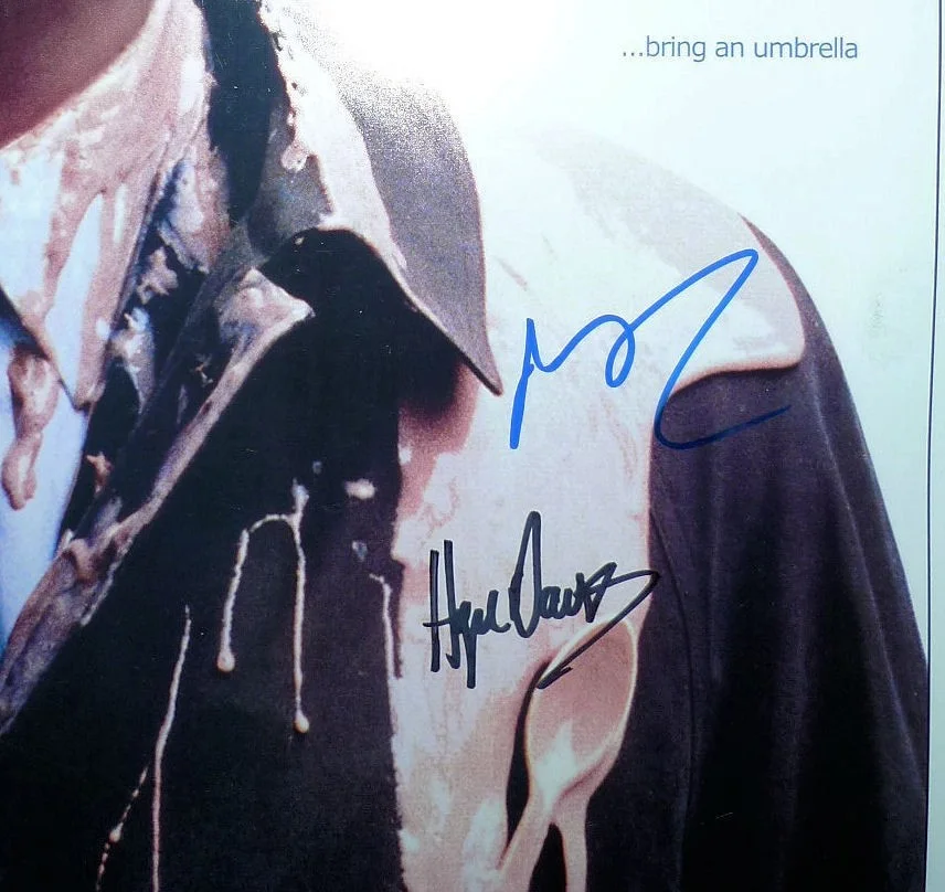 Nicolas Cage — Nicolas Cage & Hope Davis signed Weather Man 11x17 poster. In Person Exact Proof, изображение 2