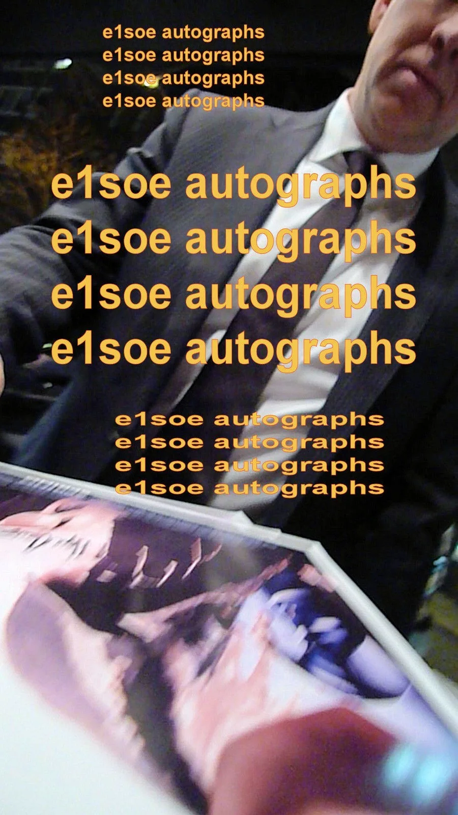 Nicolas Cage — Nicolas Cage & Hope Davis signed Weather Man 11x17 poster. In Person Exact Proof, изображение 3