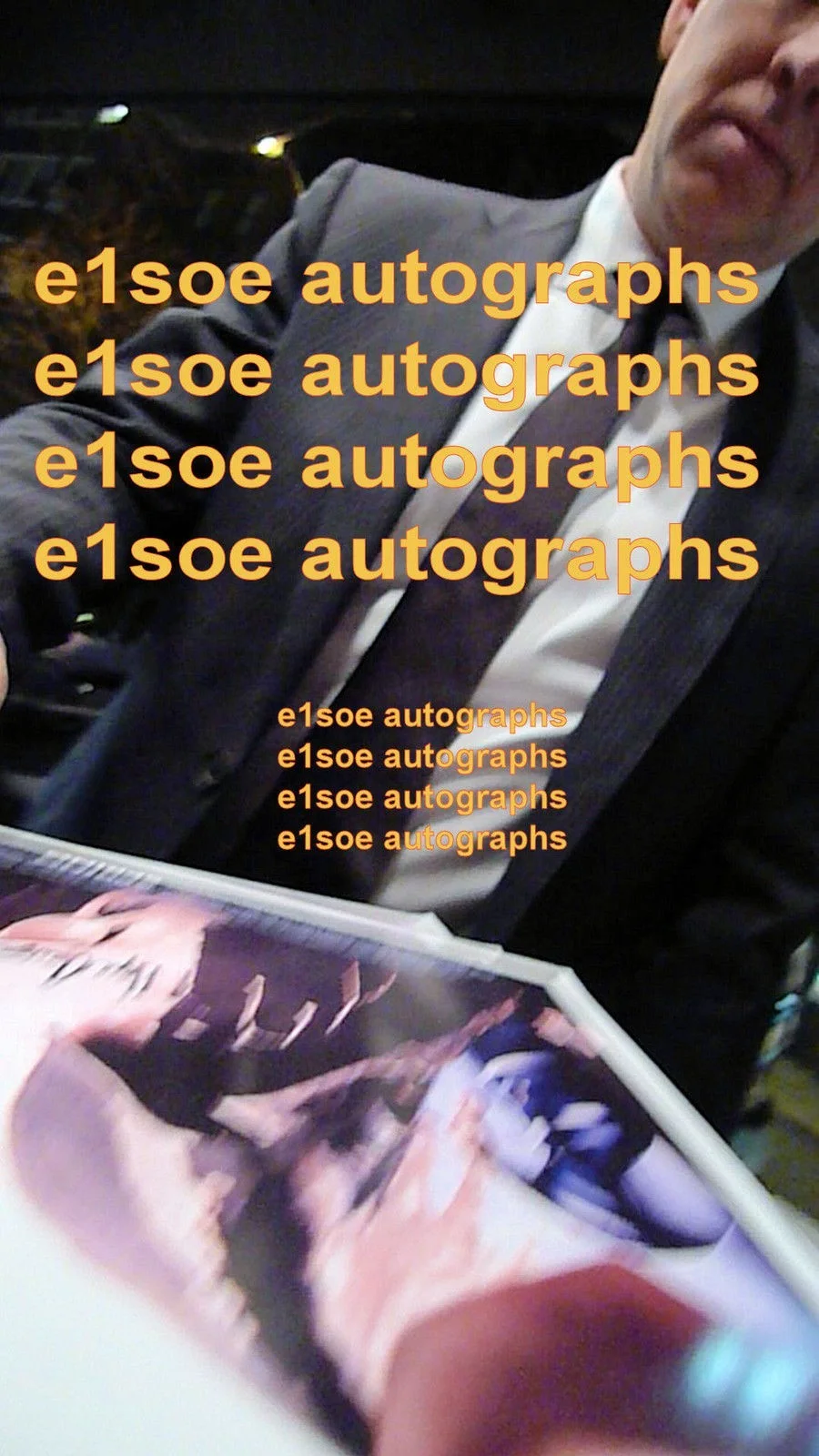 Nicolas Cage — Nicolas Cage & Hope Davis signed Weather Man 11x17 poster. In Person Exact Proof, изображение 4