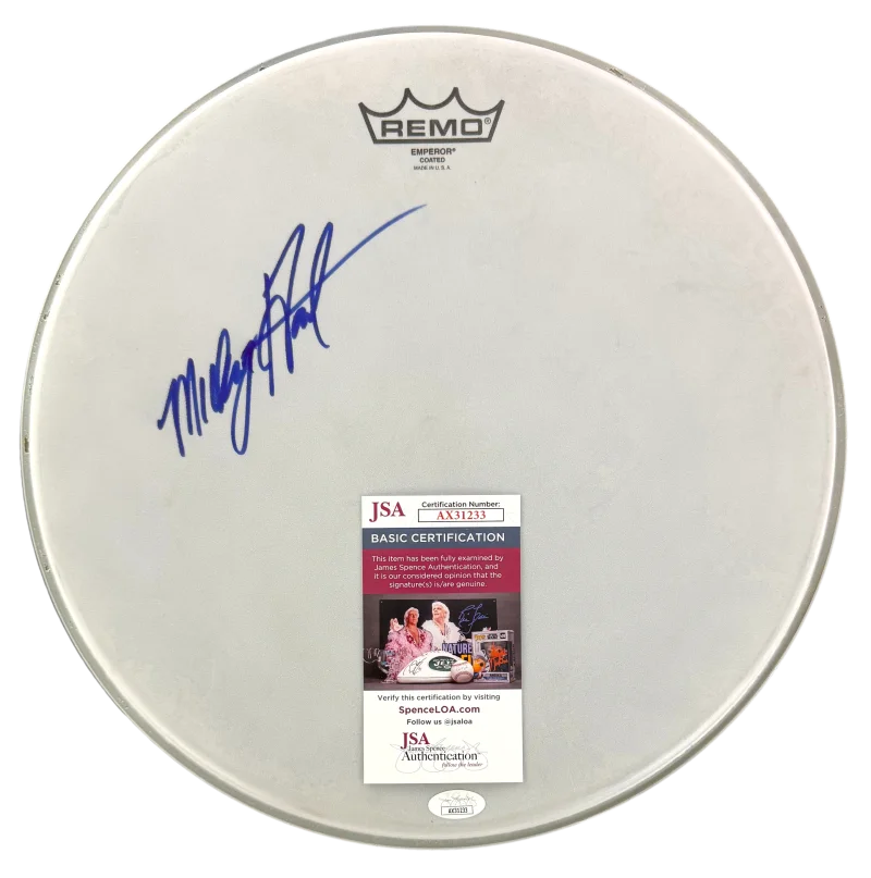 Mickey Hart — Mickey Hart Grateful Dead Signed Autograph 14" Drum Head Skin Drumhead JSA COA, image 2