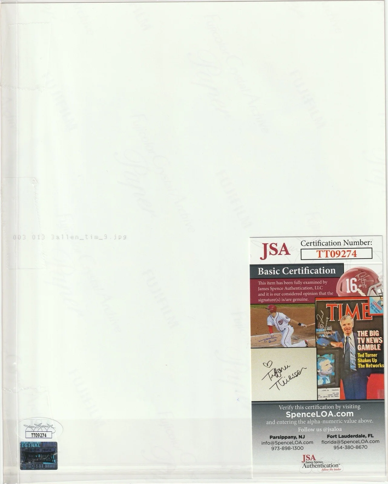 Tim Allen — Tim Allen Signed 8x10 JSA Not PSA BAS Toy Story Santa Claus Home Improvement, изображение 2