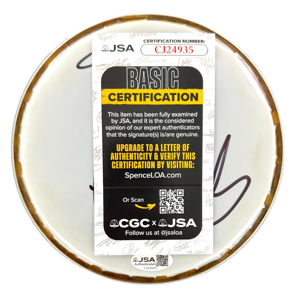 Max Weinberg — Max Weinberg Signed Autograph 6" Drum Head Skin - E Street Band w/ JSA COA, изображение 2