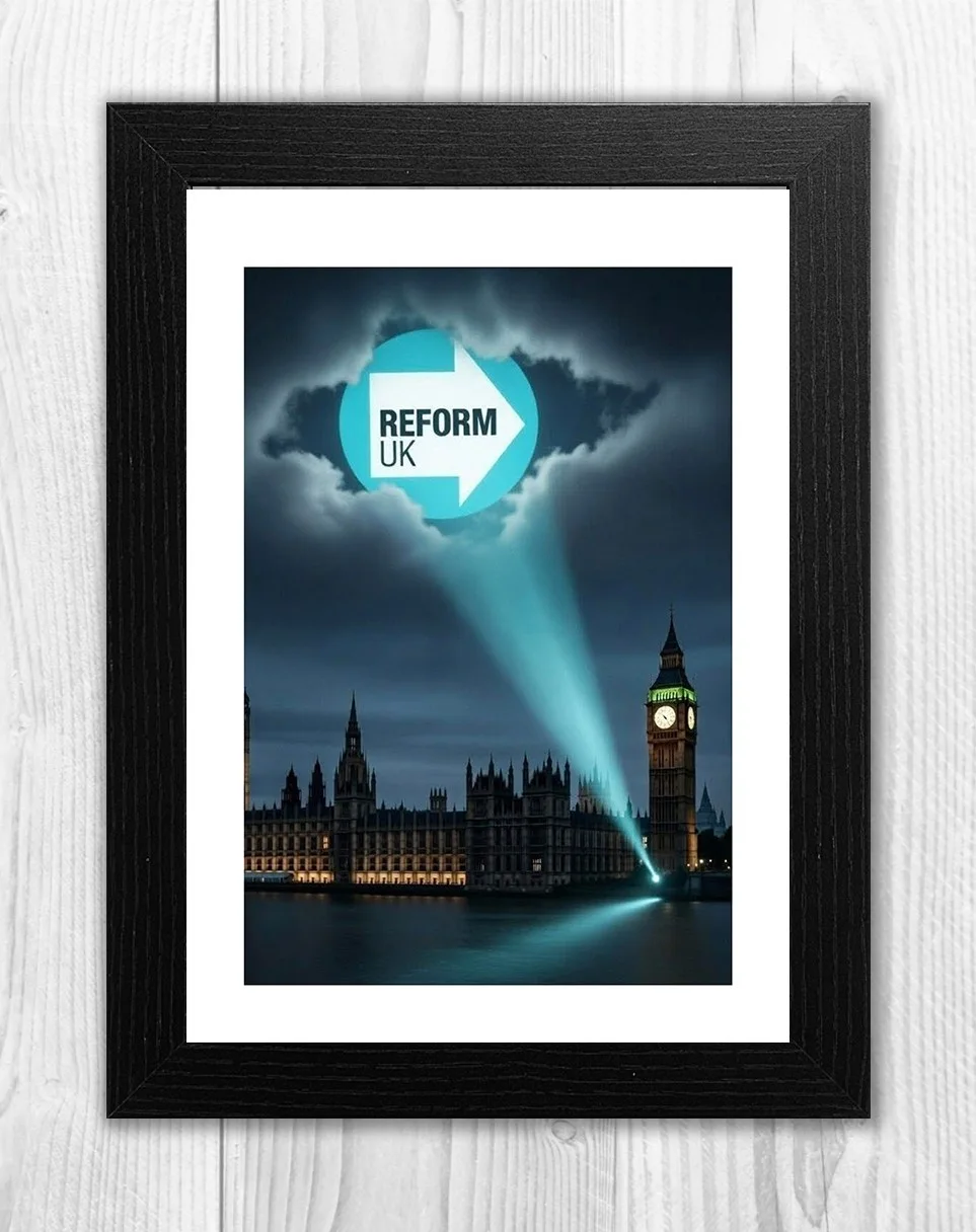 REFORM 2 political party Patriotic mounted A4 film poster Choice of frame., изображение 2