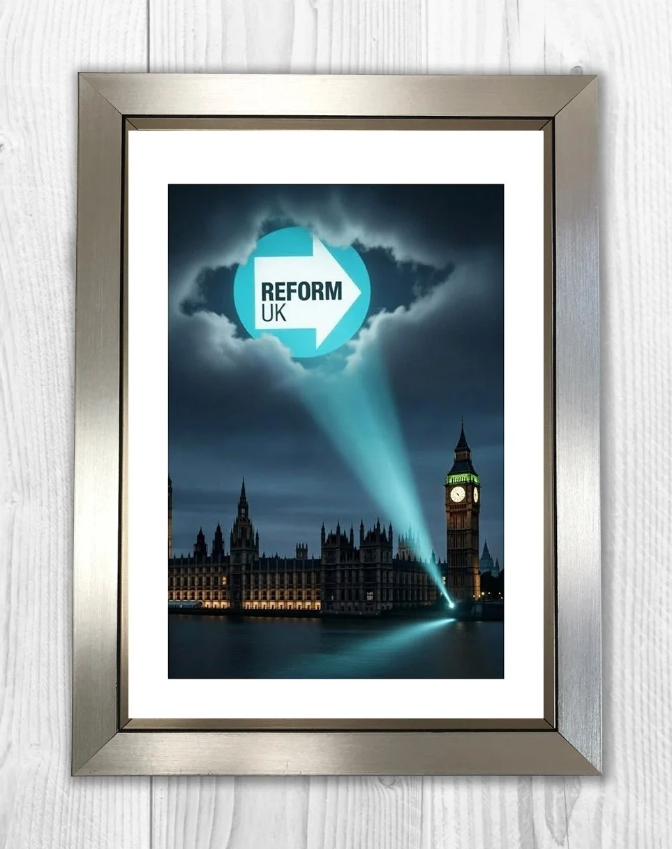 REFORM 2 political party Patriotic mounted A4 film poster Choice of frame., изображение 3