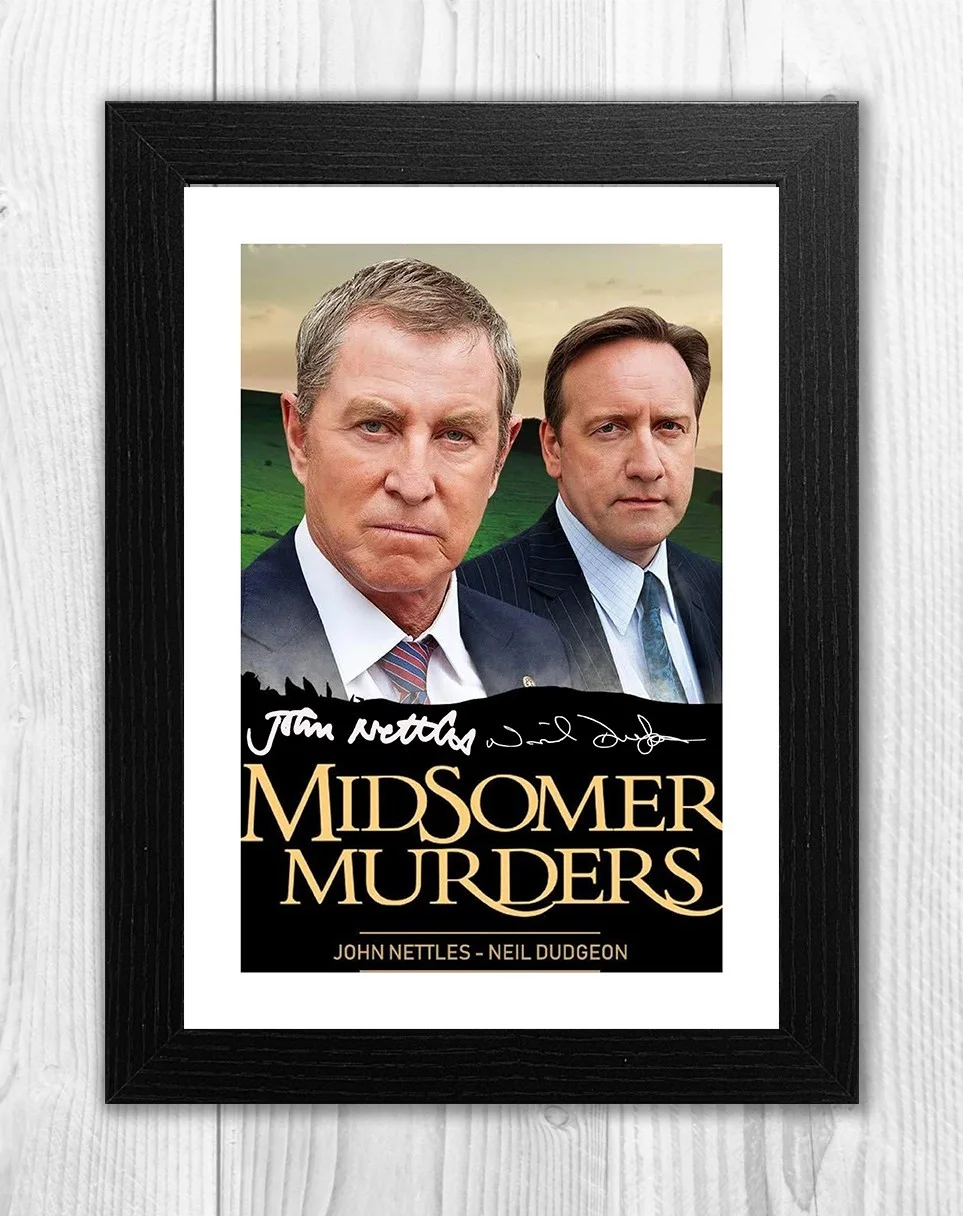 Midsomer Murders Barnaby A4 signed & mounted photograph poster. Choice of frame., изображение 2