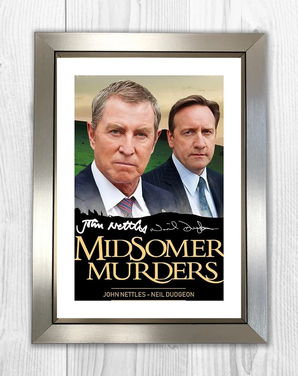 Midsomer Murders Barnaby A4 signed & mounted photograph poster. Choice of frame., изображение 3