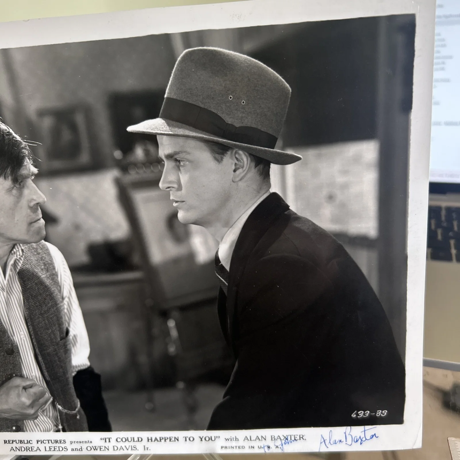 Alan Baxter Signed 8x10 It Could Happen To You Press Photo t321, изображение 2