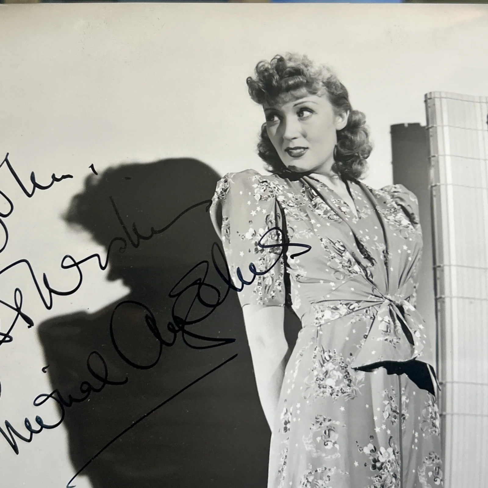 Muriel Angelus Signed Vintage Autograph 7x6 Photo Actress Auto Night Birds t320, изображение 3