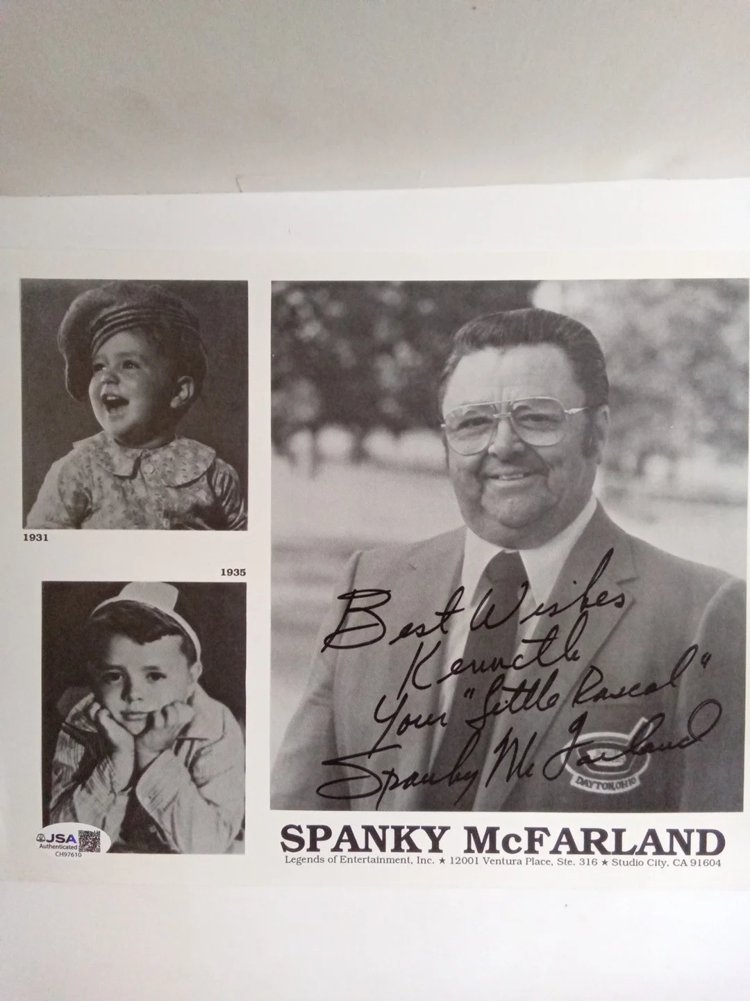 Spanky McFarland — Spanky McFarland Little Rascals Our Gang Signed 8x10 Photo JSA, изображение 2