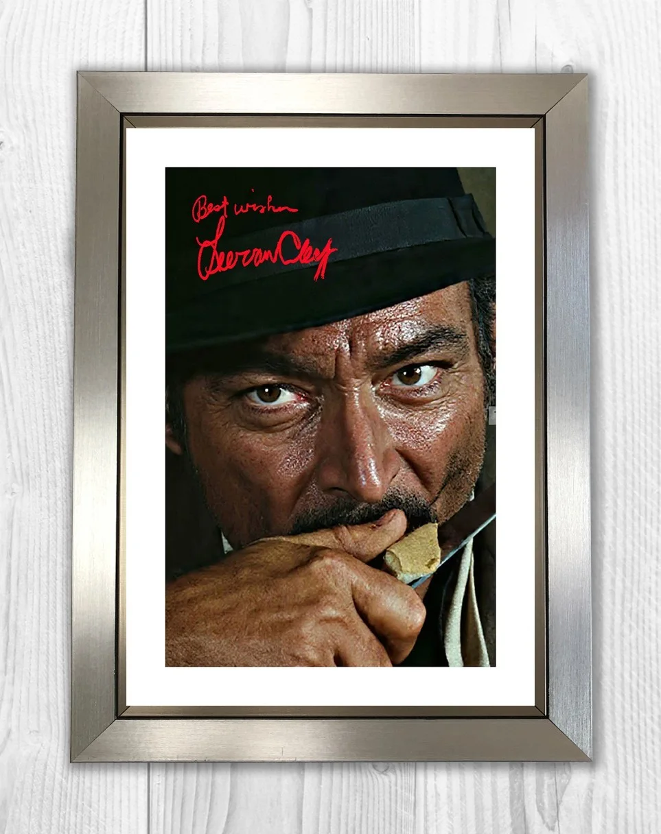 Lee Van Kleef Angel eyes A4 signed mounted photo poster Choice of frame., изображение 3