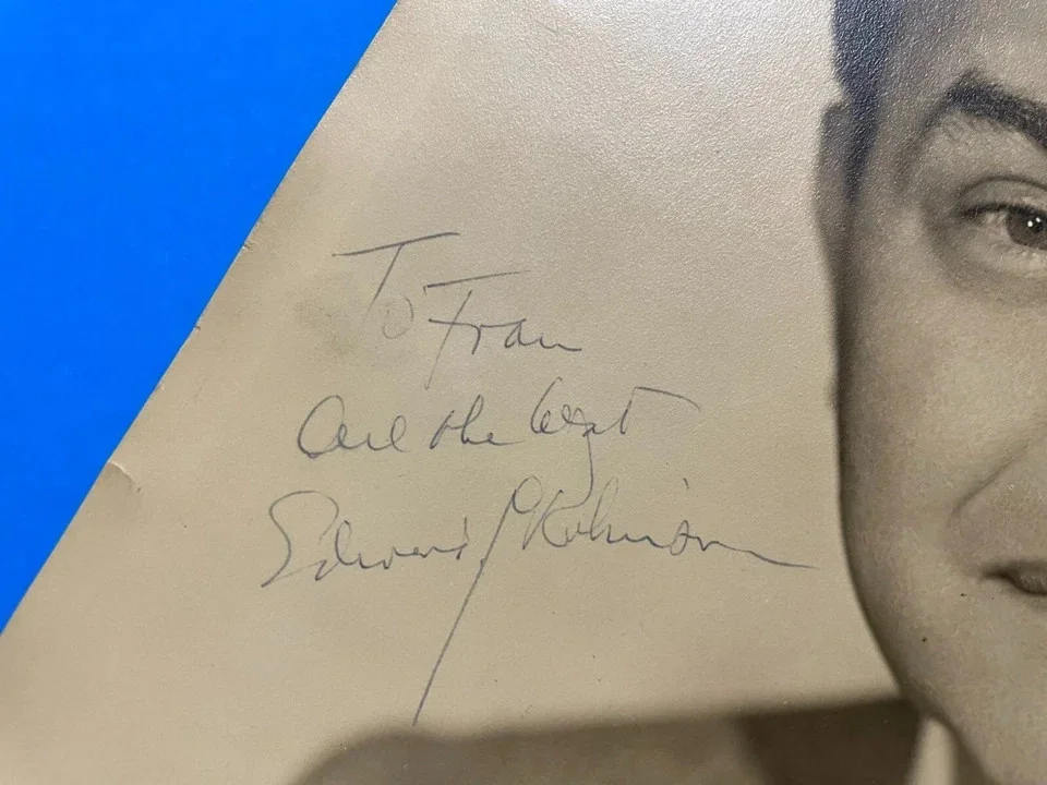 Edward G. Robinson — Edward G. Robinson Signed Inscribed 11 x14 Columbia Pictures Photo, изображение 3