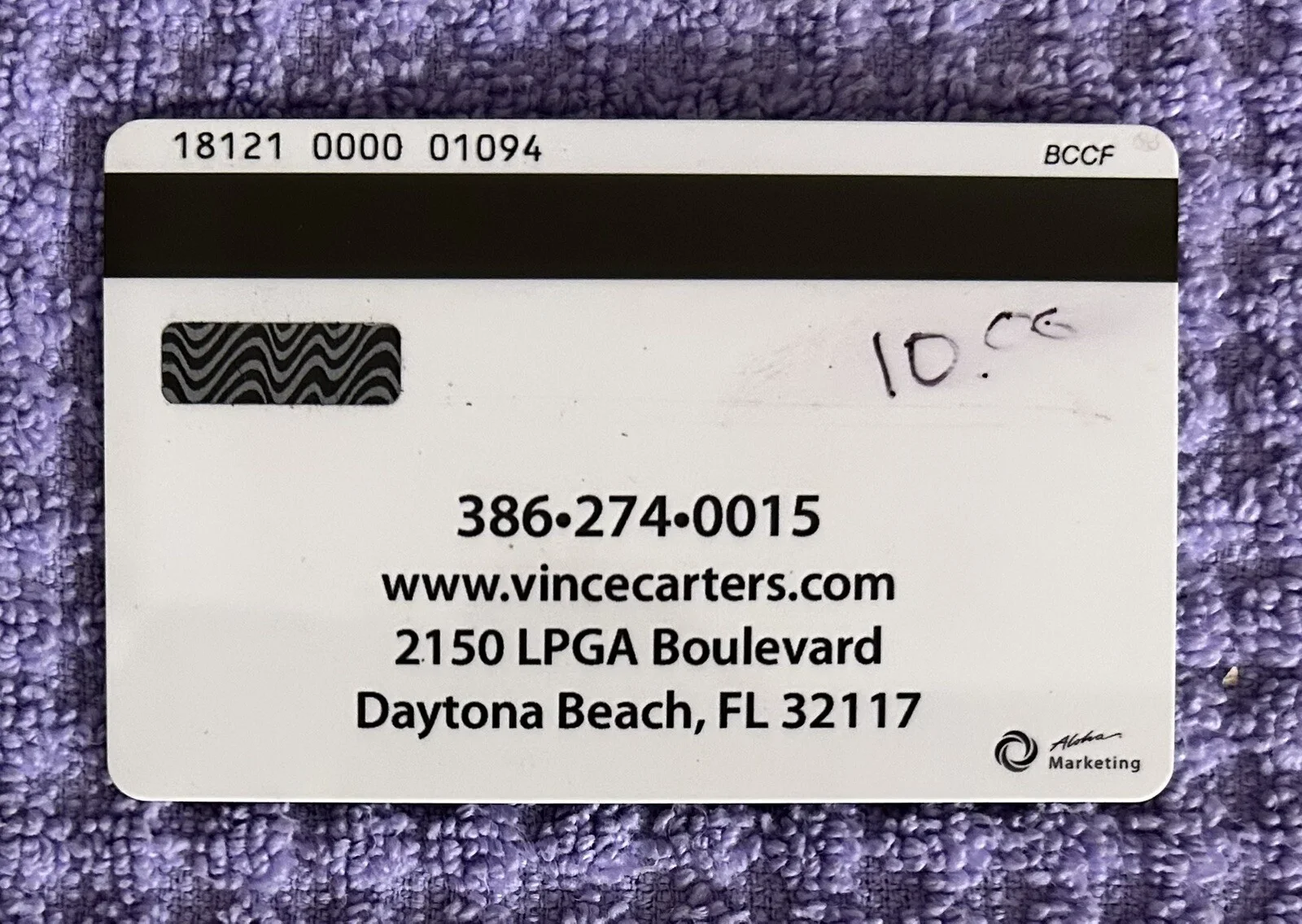 Vince Carter — Vince Carter's The Restaurant Gift Card - Signed - Vince Carter (Magic, Hawks), изображение 3