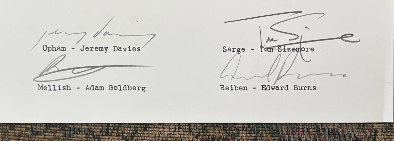 4 See Listing for Details — SAVING PRIVATE RYAN signed By Tom Sizemore,Jeremy Davis,Adam Goldberg, Ed Burns, image 5