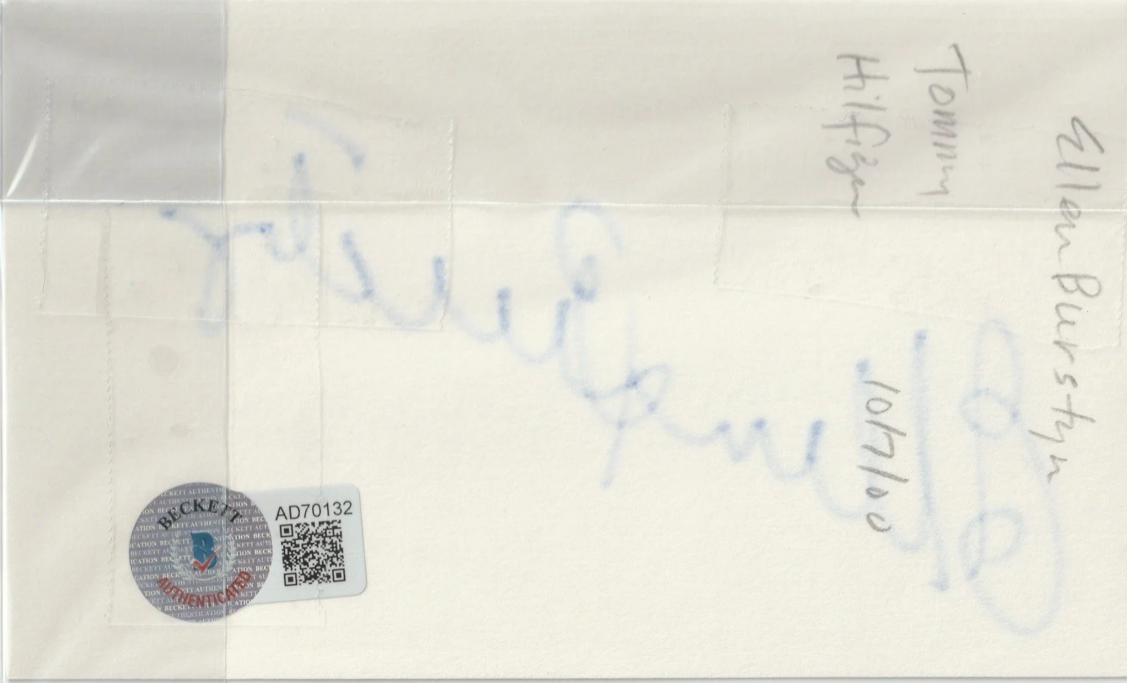 Ellen Burstyn — Ellen Burstyn Signed 3x5 Index Card BAS Not JSA PSA Exorcist Alice Free 8x10, изображение 3