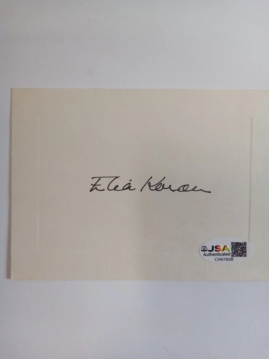 Elia Kazan On The Waterfront Director Auto Signed Note Paper JSA, image 2