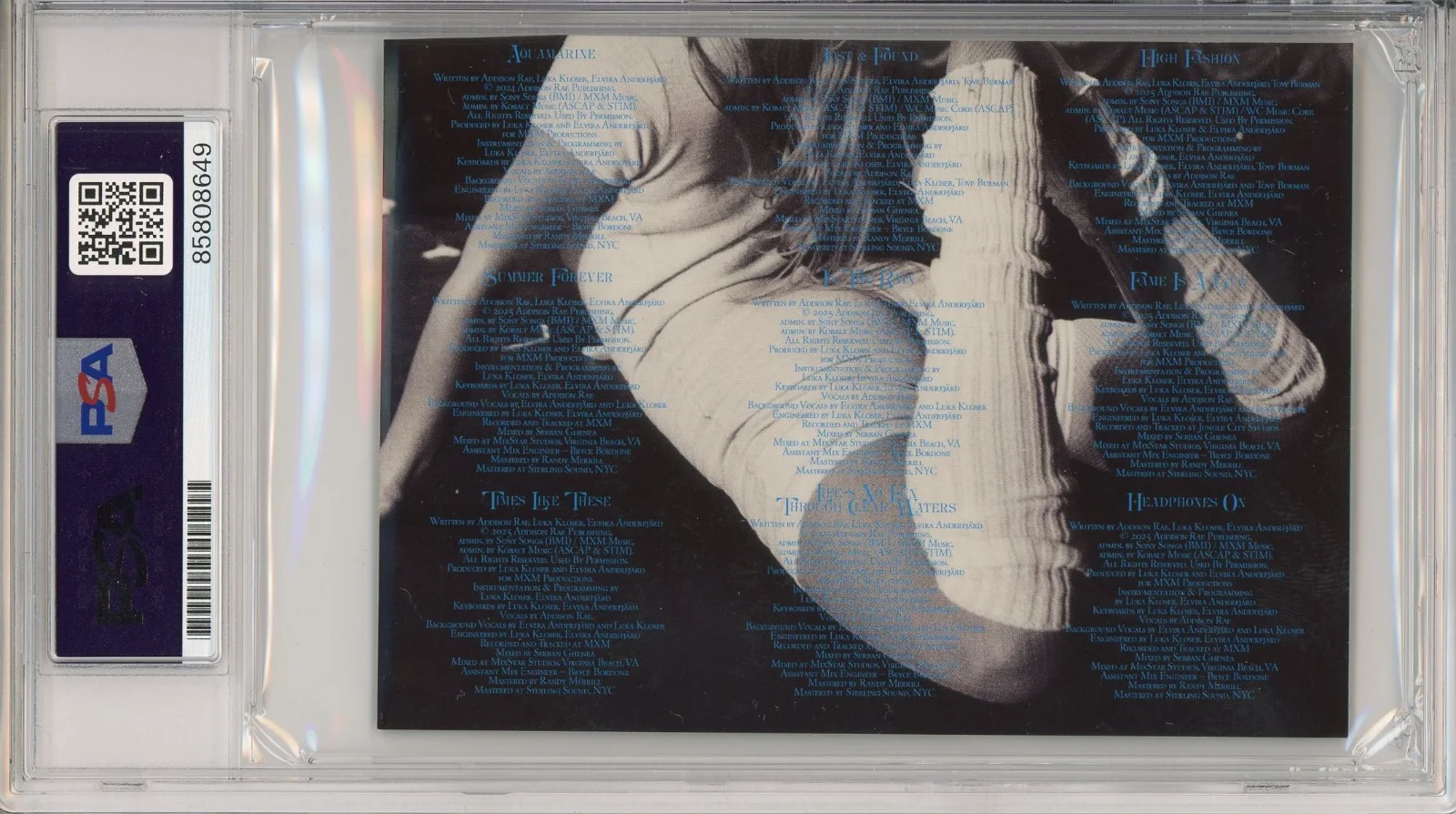 ADDISON RAE SIGNED ALBUM PHOTOGRAPH ART CARD AUTOGRAPH PSA DNA COA CERTIFIED, изображение 2