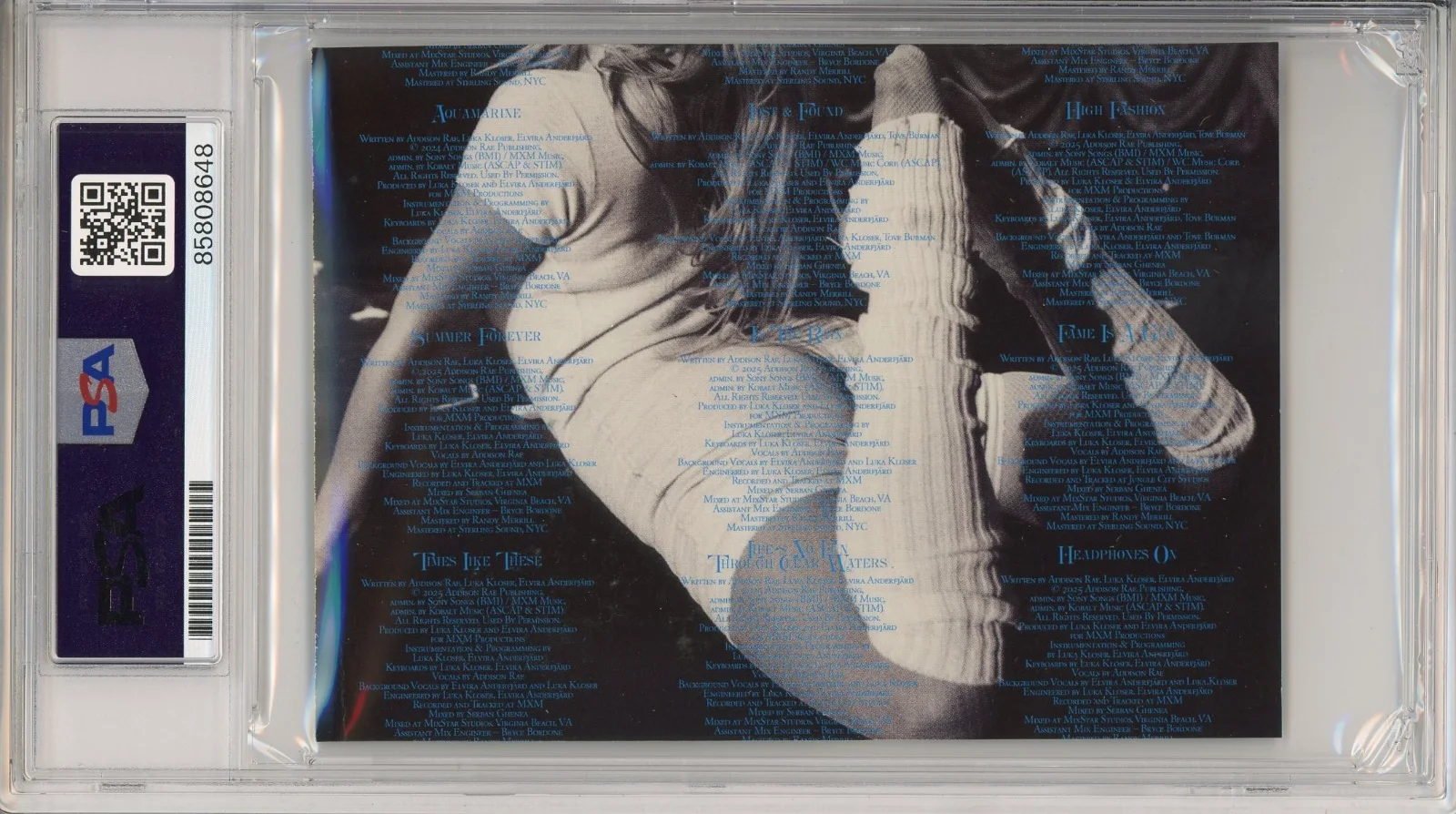 ADDISON RAE SIGNED ALBUM ART CARD AUTOGRAPH PICTURE PSA DNA COA SEXY PHOTOGRAPH, изображение 2