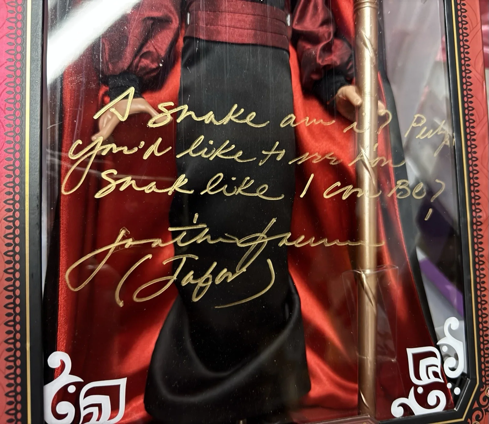 Jonathan Freeman — Jonathan Freeman , Jafar , Signed Autographed , Jafar Doll , Disney, image 2
