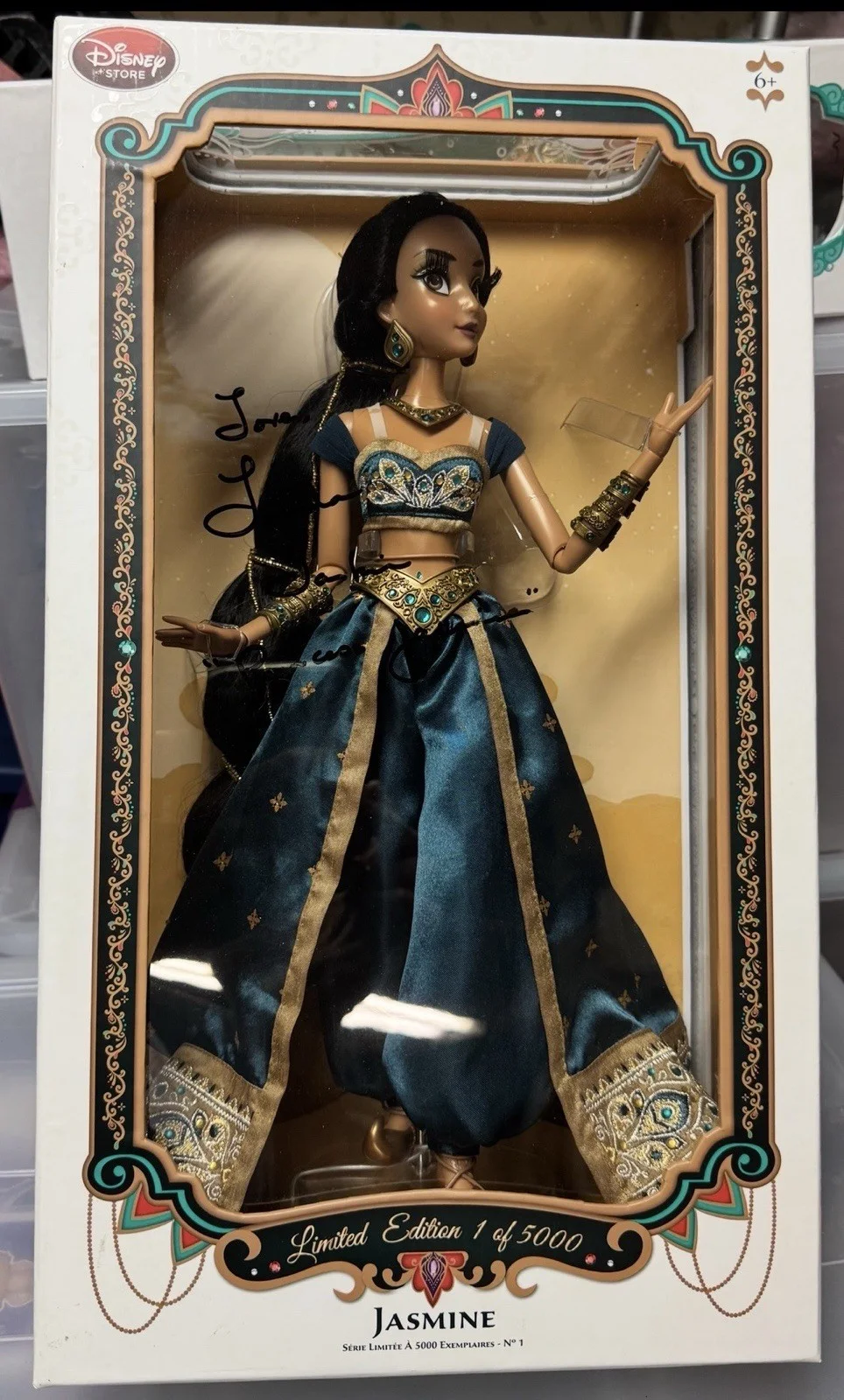 Linda Larkin — Linda Larkin , Jasmine , Signed Autographed , Aladdin Doll , Disney