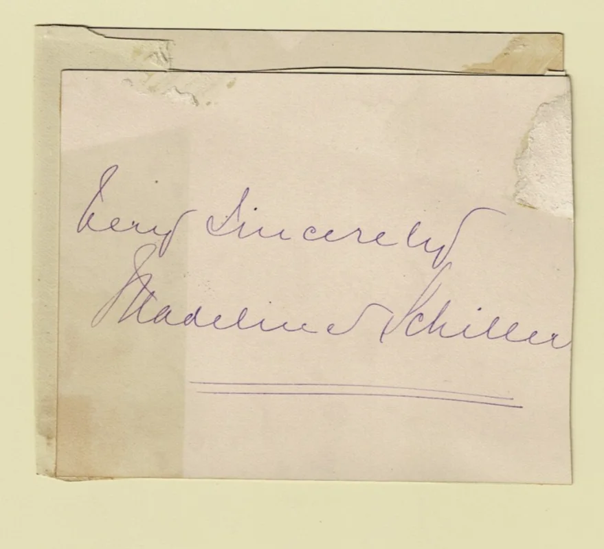 1886 AUTOGRAPHS Opera Singer FRANCO NOVARA & Pianist MADELINE SCHILLER, изображение 2