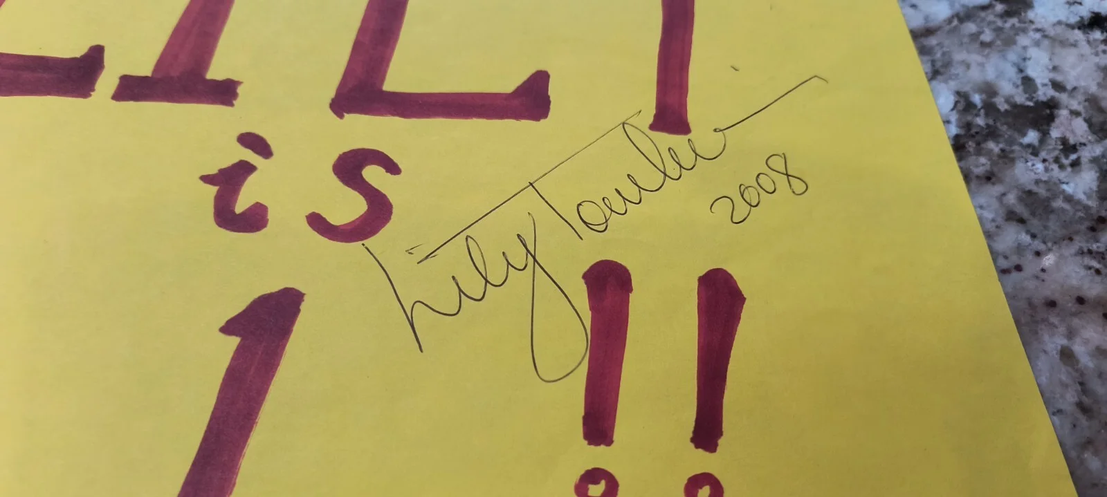 Lily Tomlin — LILY TOMLIN HAND SIGNED Autographed 8 1/2" X 11" Handmade Fan Sign 2008 #1, image 2