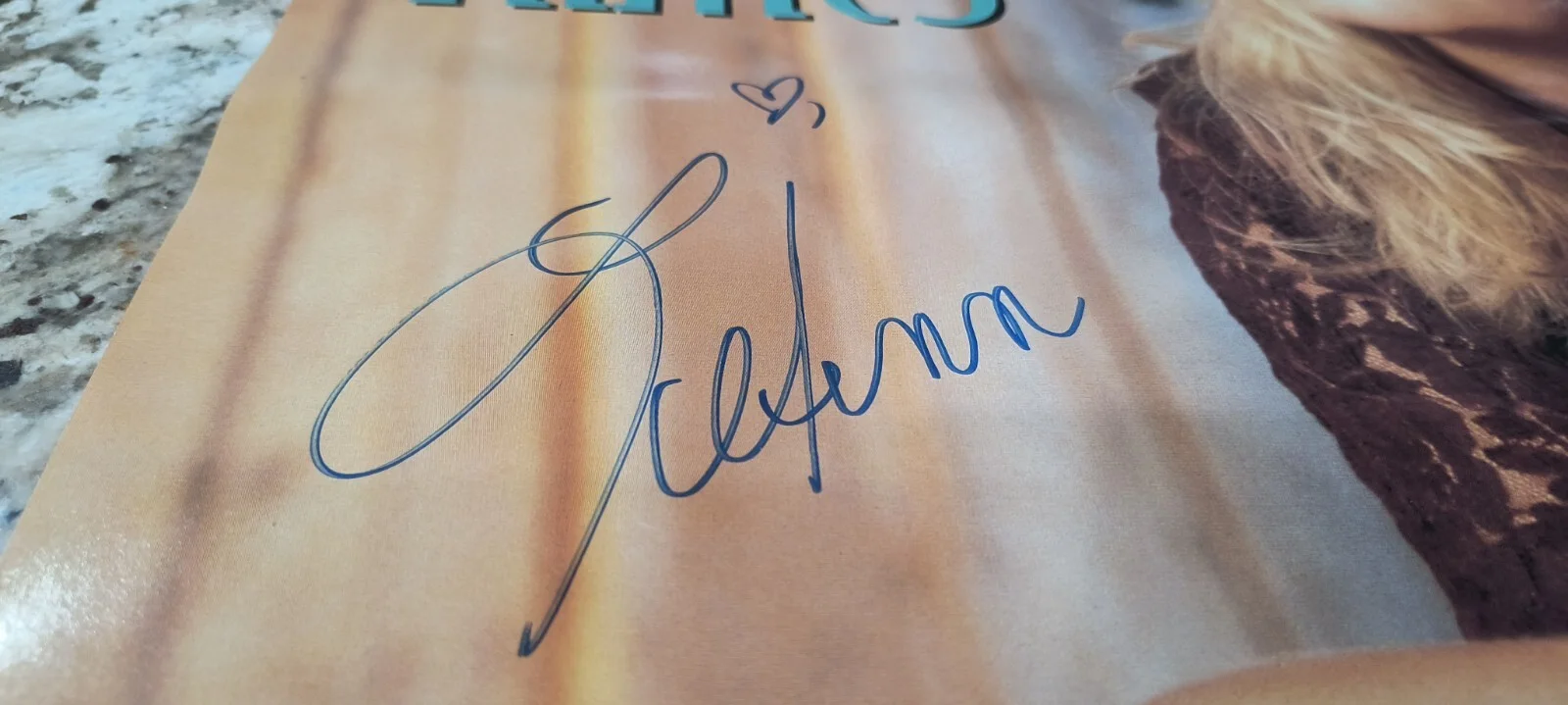 LeAnn Rimes REAL hand SIGNED Autographed Promotional Poster "blue" 1996 B, изображение 2