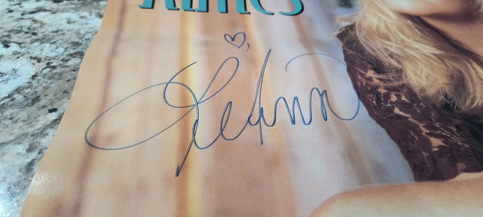 LeAnn Rimes REAL hand SIGNED Autographed Promotional Poster "blue" 1996 A, изображение 2